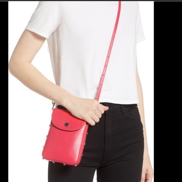 Rebecca Minkoff Handbags - NWT REBECCA MINKOFF Envelope Pink Leather Phone Crossbody Bag